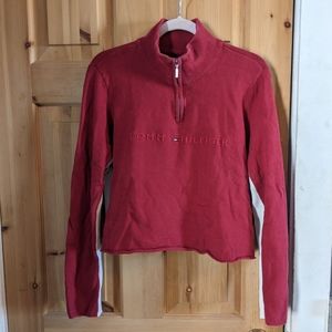 Tommy Hilfiger cropped collar zip pullover